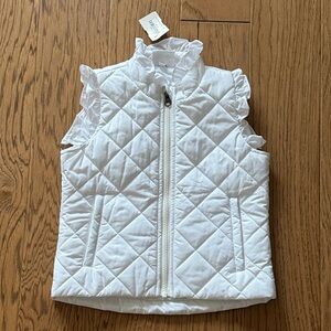 The Yellow Lamb New With Tags Vera Vest With Ruffle - Snow White